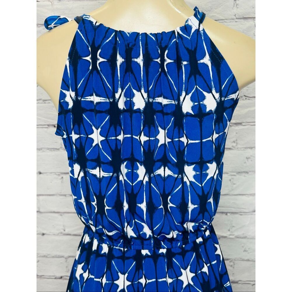 Banana Republic Womens Blue White Printed Halter Sleeveless Mini Dress Size XS - Picture 4 of 7